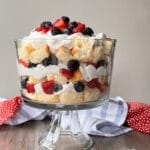 Berry Trifle in glass trifle bowl