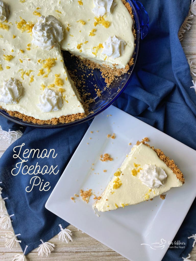 Simple Lemon Icebox Pie - Easy (No Bake) 4 Ingredient Dessert