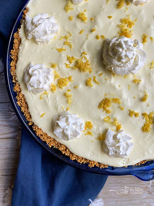 Tarte glacée au citron - vue de dessus