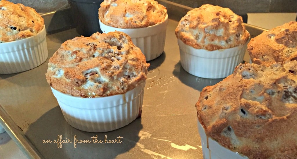 Bread Pudding Soufflé with Whiskey Sauce