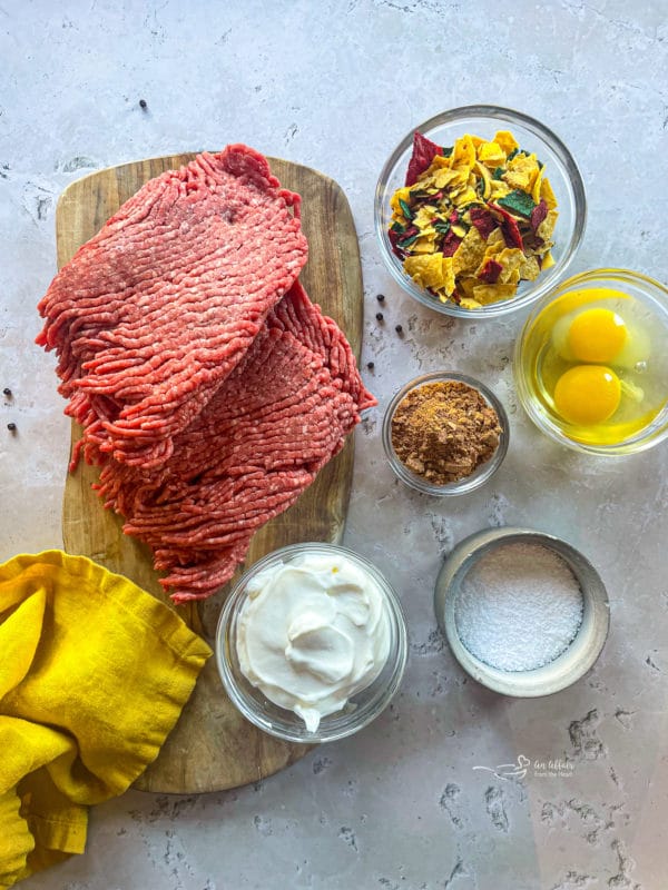 Ingredients for Mexican Meatloaf