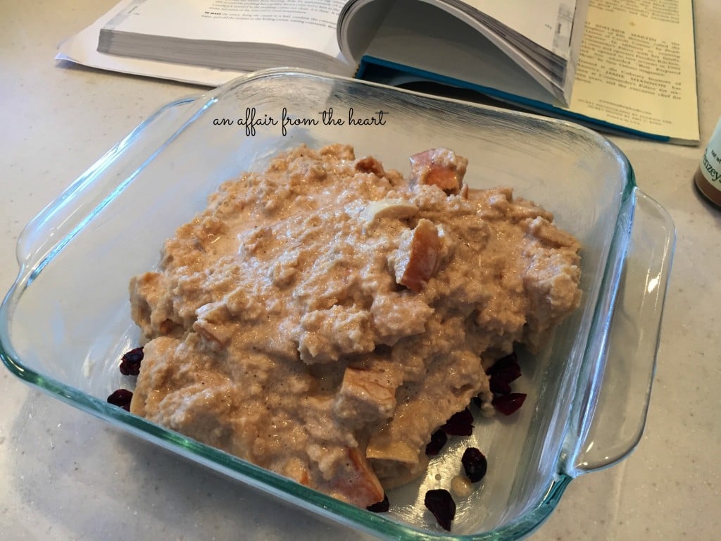 bread pudding prep