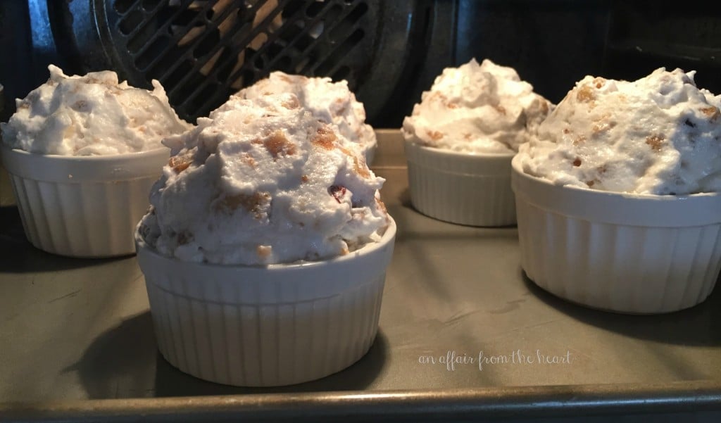 Bread Pudding Soufflé with Whiskey Sauce