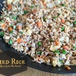 Fried Rice in a wok with text "fried rice"