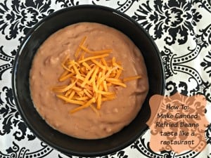 how to make canned refried beans taste like a restaurant