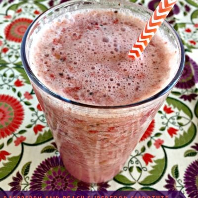 Raspberry and Peach Superfood Smoothie