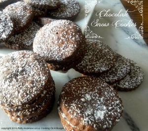 Chocolate Snow Cookies - Cooking on a Budget