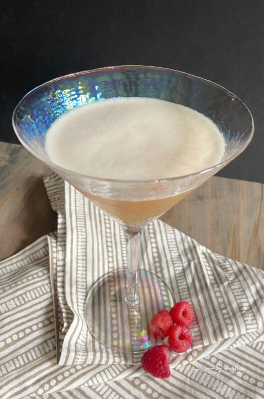 top view of a French martini cocktail