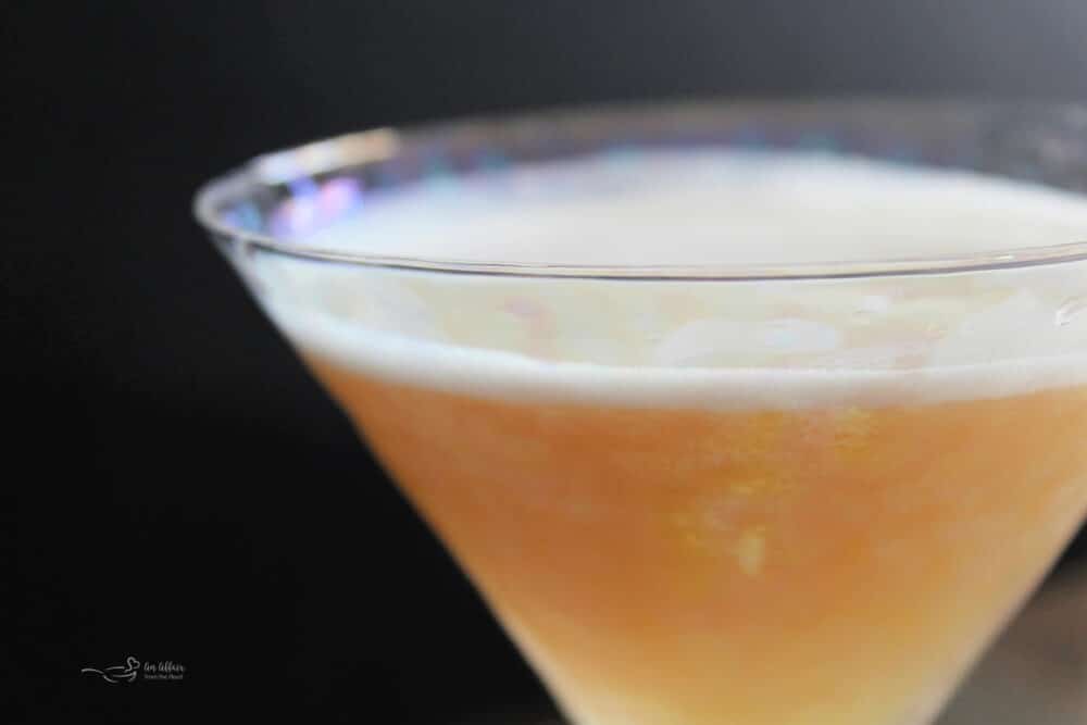 close up of a french martini cocktail