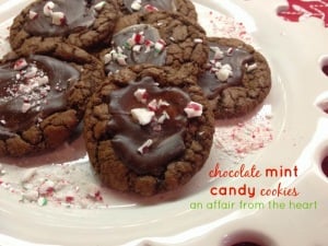 chocolate mint candy cookies