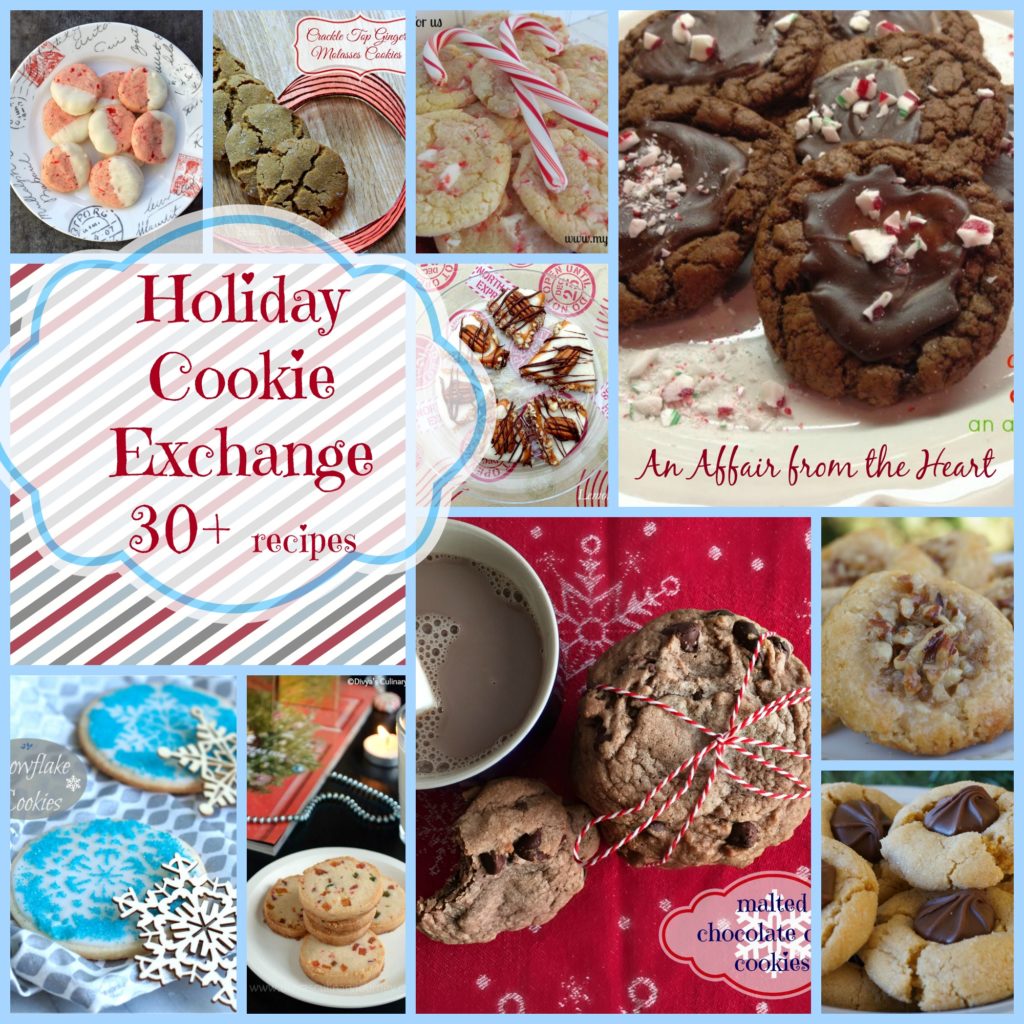 holiday cookie exchange collage