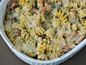 Chicken Cordon Bleu Pasta - Hun What's for Dinner