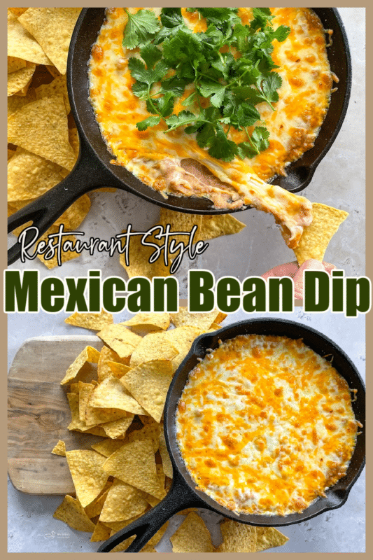 Mexican restaurant style bean dip