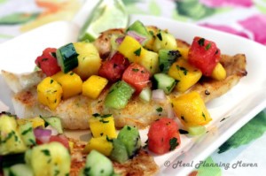 broiled grouper with tropical fruit salsa - meal planning maven