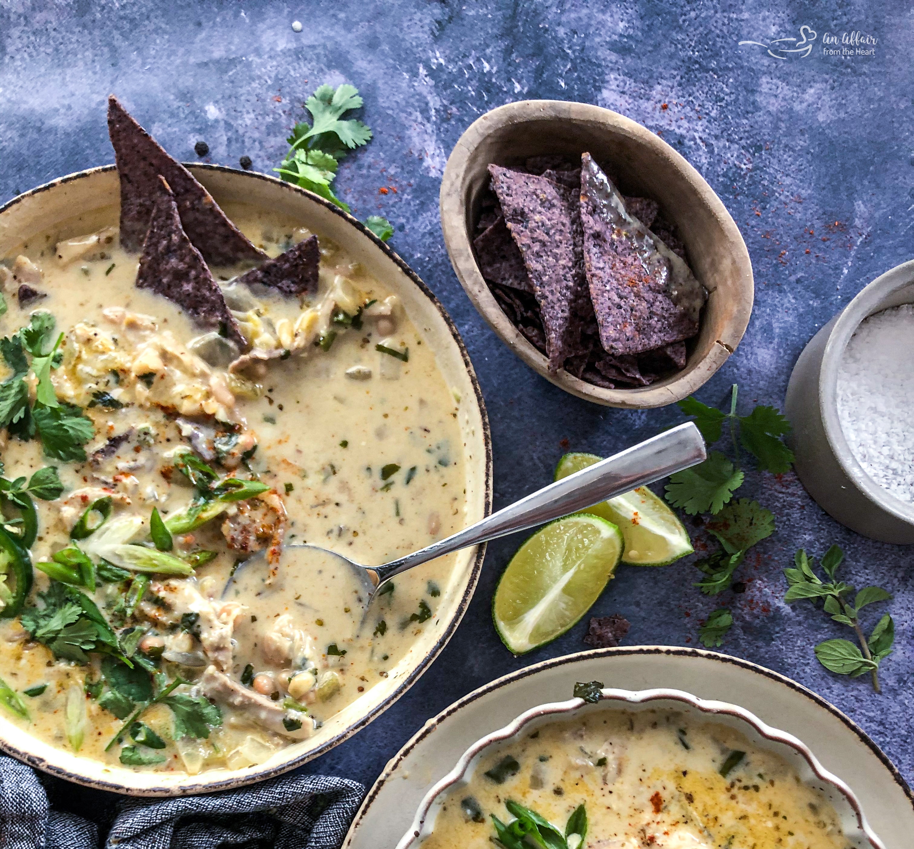 White Chicken Chili easy creamy chicken chili dish