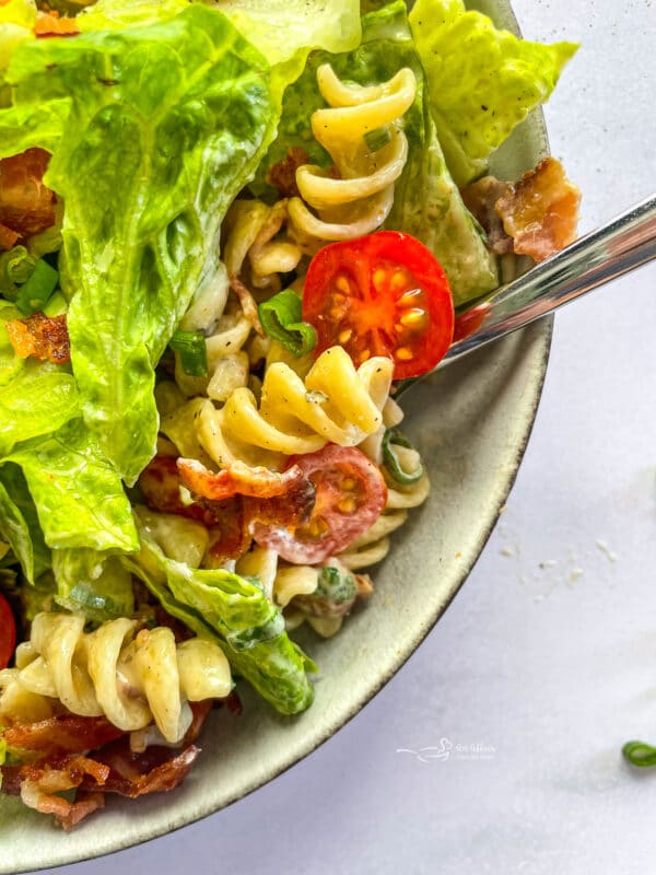 Closeup View of Pasta Salad