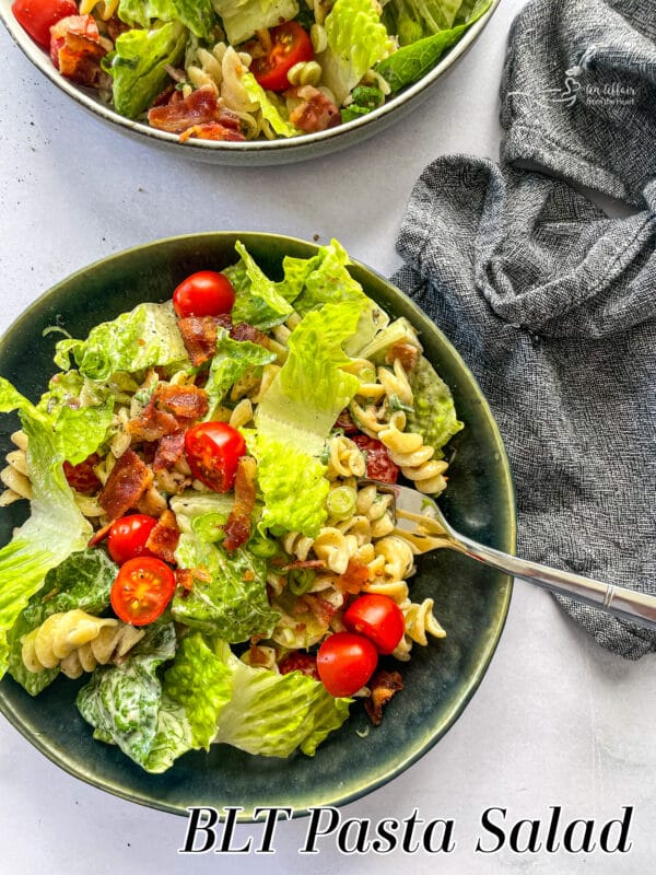 Pasta Salad with BLT Toppings