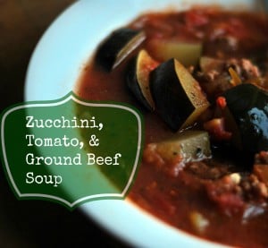 Zucchini, Tomato and Ground Beef Soup