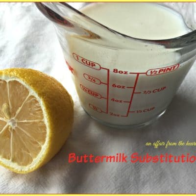 Buttermilk Substitution