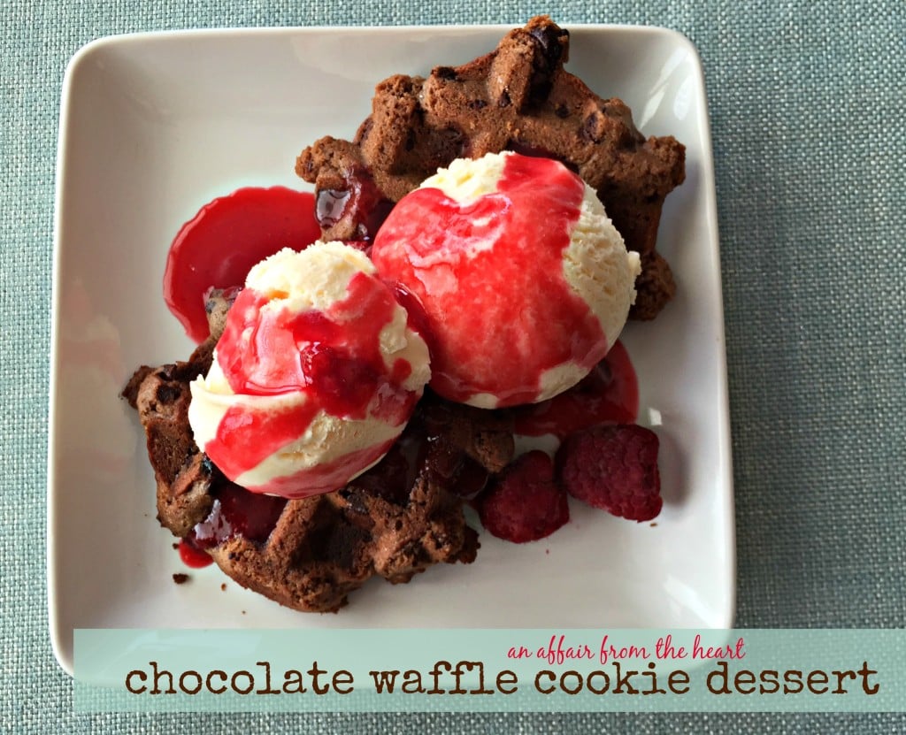 chocolate waffle cookie dessert