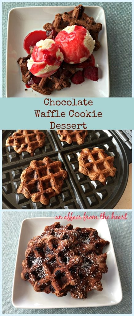 chocolate waffle cookie dessert