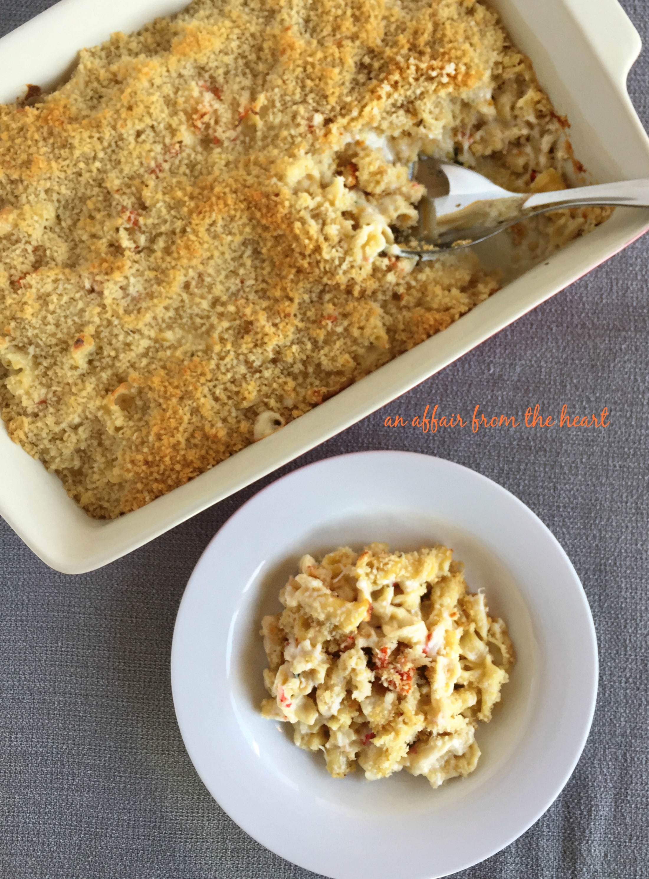 Baked Mac and Cheese with Auntie Nono's – Alaskan King Crab