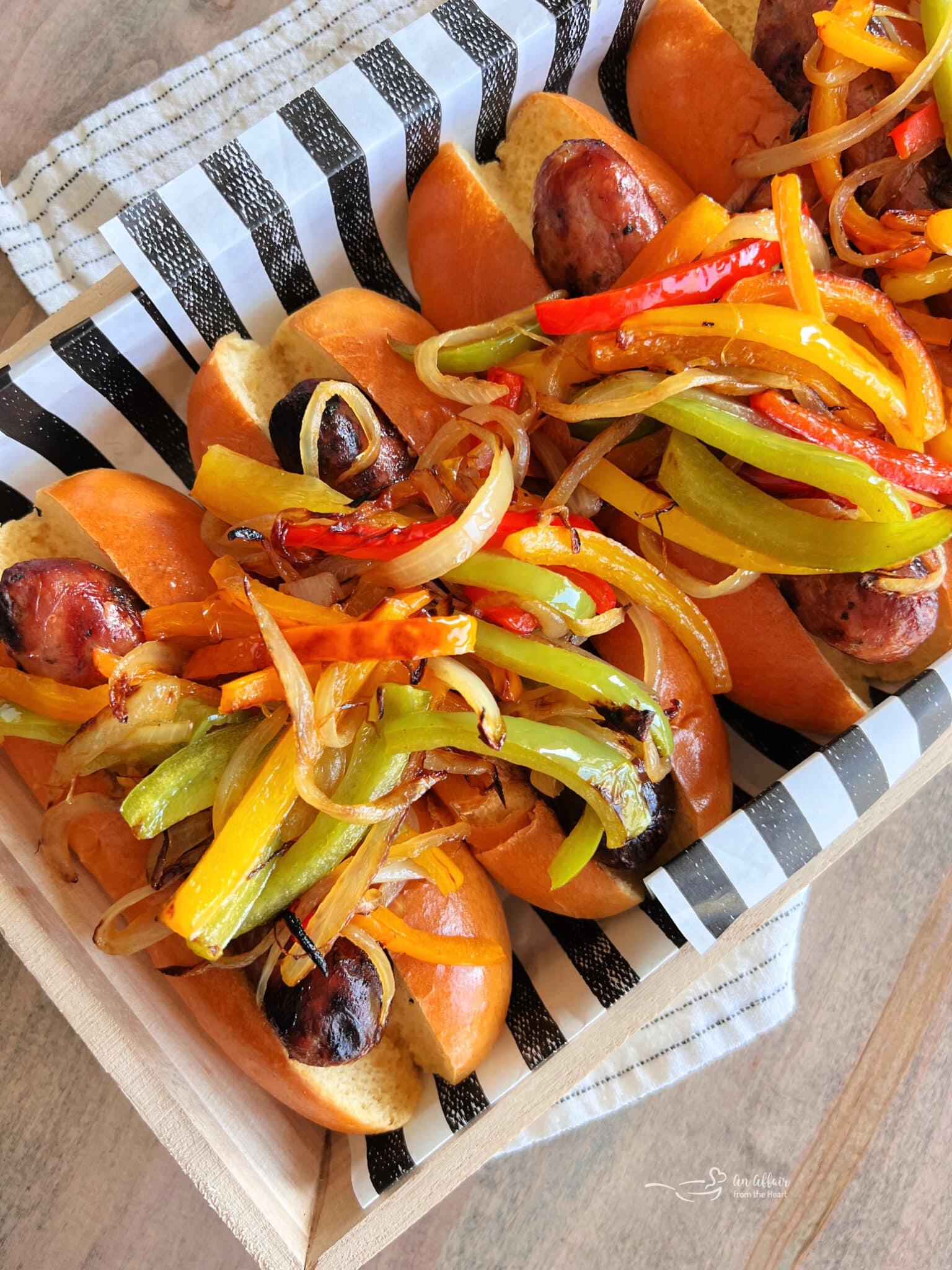 Sweet Italian Sausages with Peppers & Onions