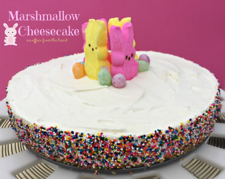 {no bake} Marshmallow Cheesecake