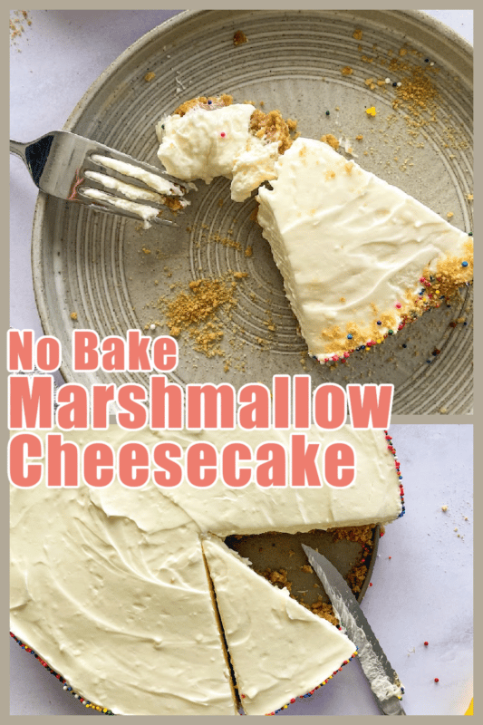 No Bake Marshmallow Cheesecake _ An Affair from the Heart
