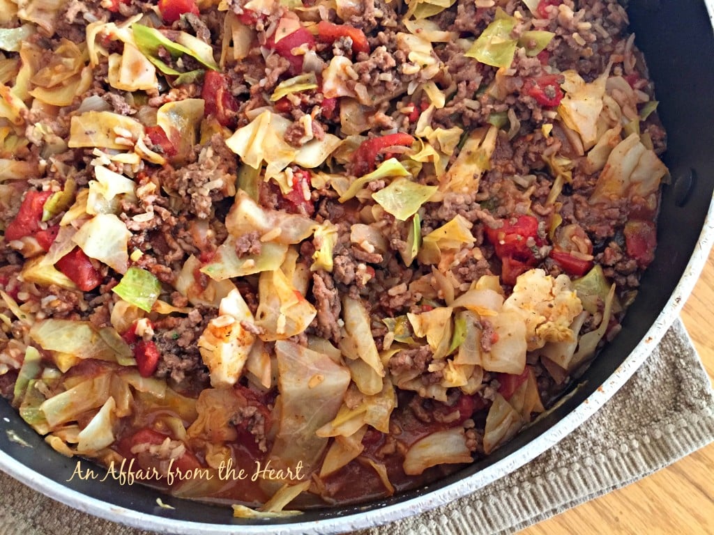 Unstuffed Cabbage Roll Skillet - An Affair from the Heart