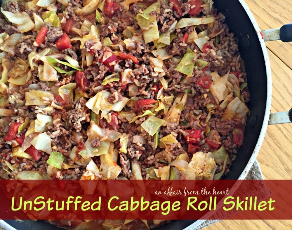 Unstuffed Cabbage Roll Skillet - An Affair from the Heart