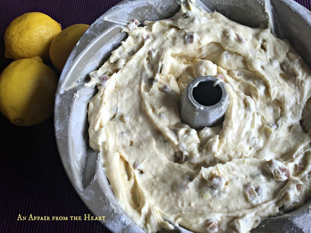 lemon rhubarb bundt cake 