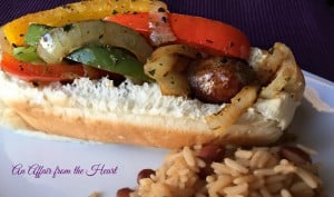 sweet italian sausages with peppers and onions