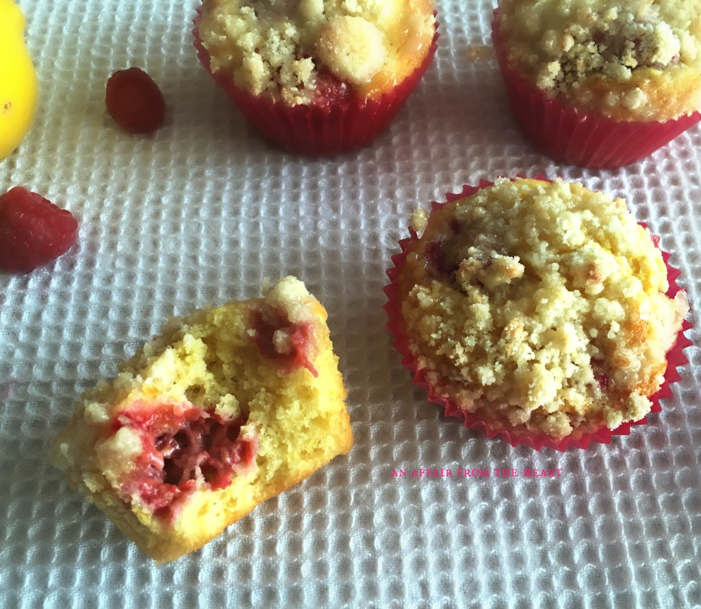 Lemon Raspberry Crumb Muffins