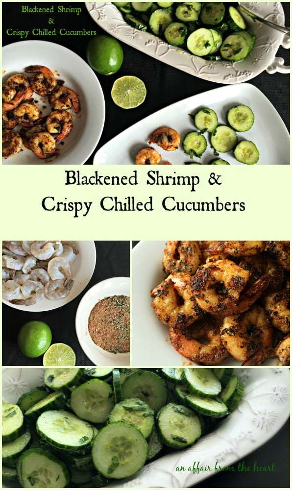 Blackened Shrimp & Crispy Chilled Cucumbers
