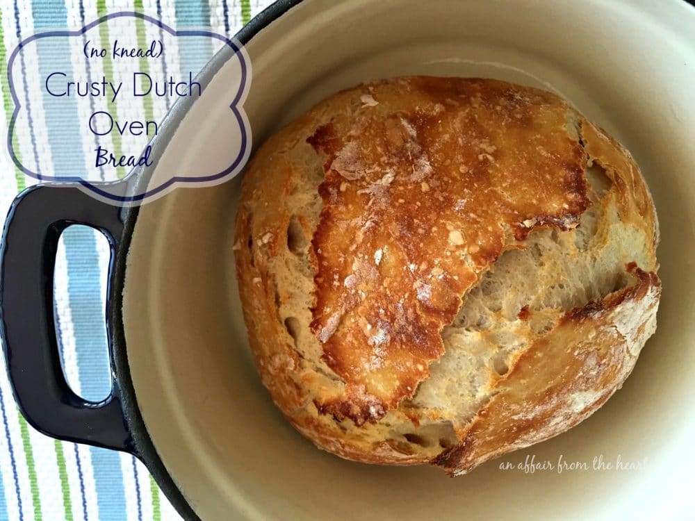 No Knead Crusty Dutch Oven Bread Easy Only Four Ingredients 2838