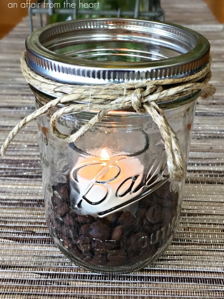 Mason Jar Candle Centerpiece