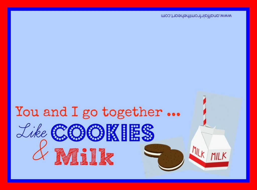 Cookies & Milk Printable anaffairfromtheheart.com