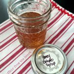 Honey Simple Syrup in a mason jar
