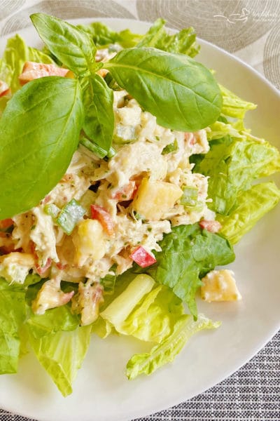 Peach Basil Chicken Salad