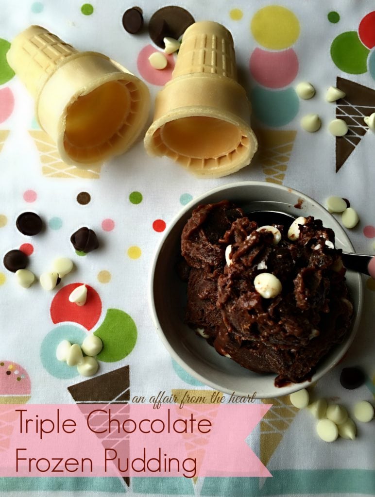 Triple Chocolate Frozen Pudding 
