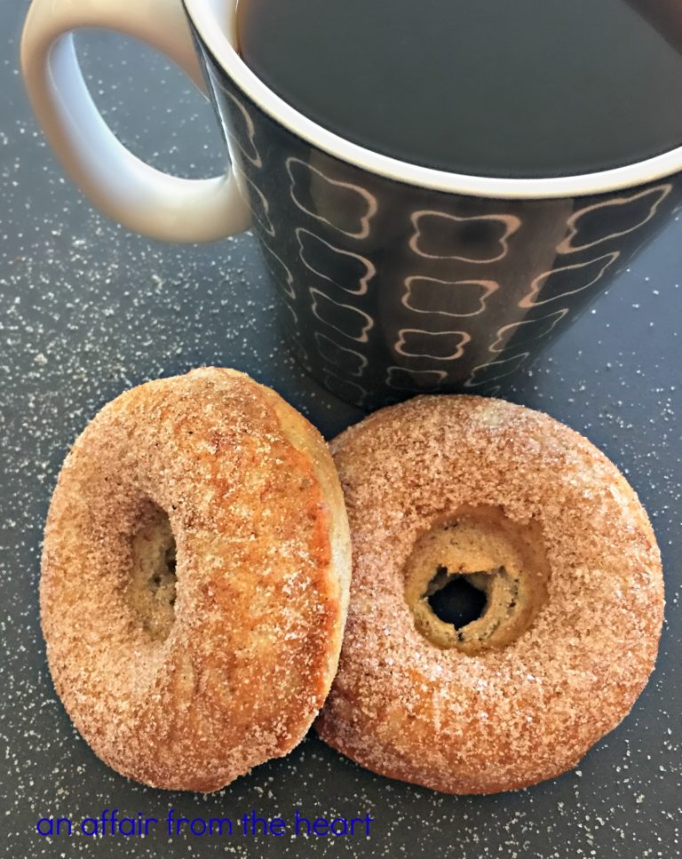Baked Banana Donuts Dusted with Spiced Sugar