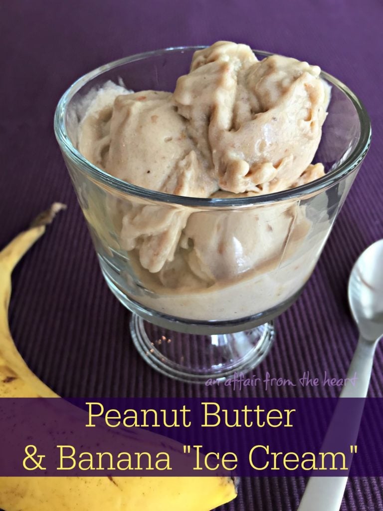 4 Ingredient Peanut Butter and Banana Ice Cream