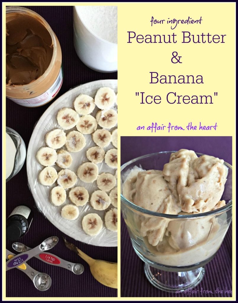 4 Ingredient Peanut Butter and Banana Ice Cream