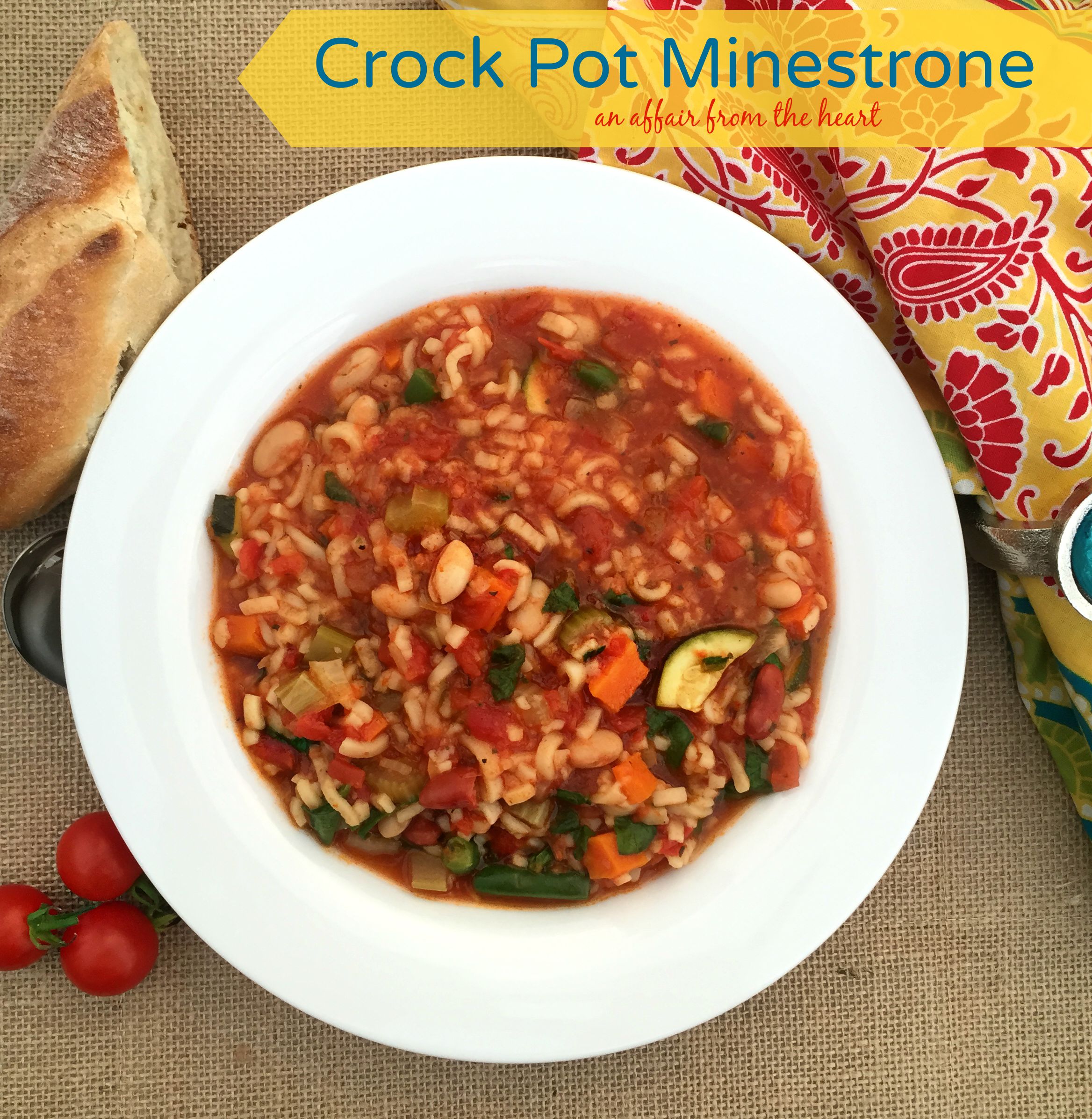 Crock Pot Minestrone #FallForFlavor — Giveaway Included