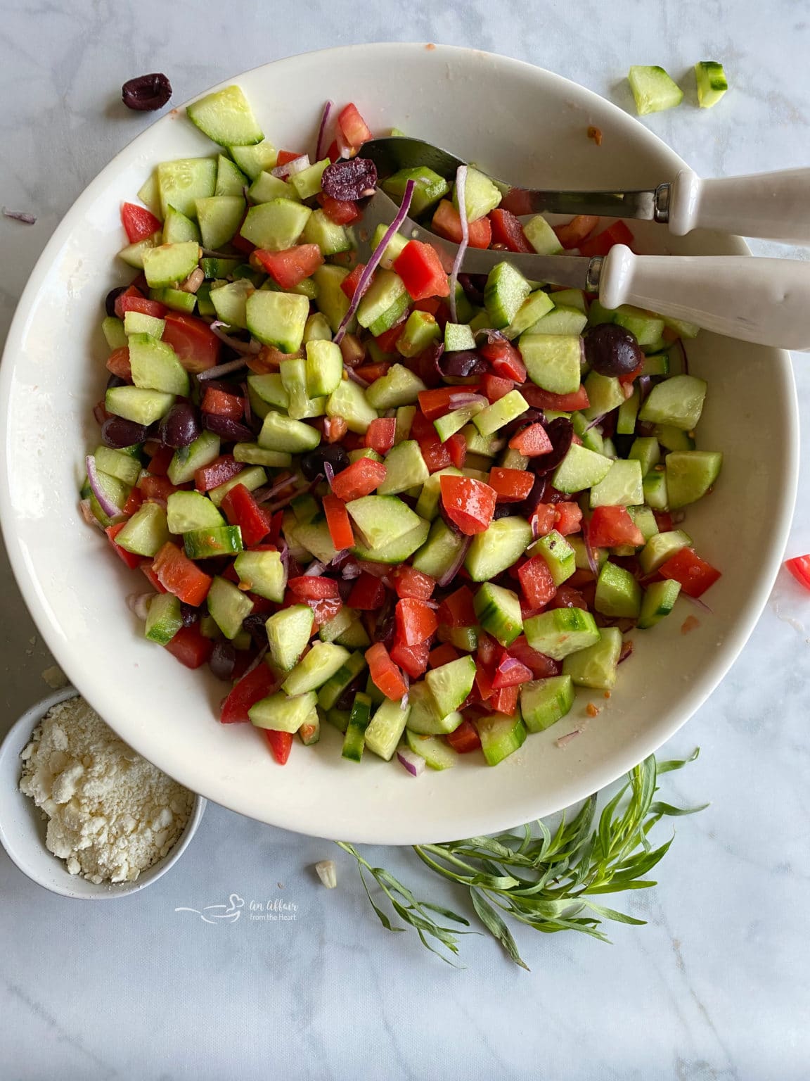 Greek Style Cucumber Salad | An Affair from the Heart