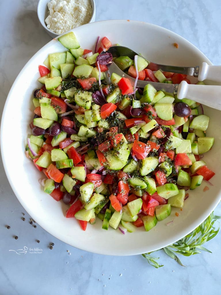 Greek Style Cucumber Salad | An Affair from the Heart