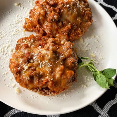 Open Faced Pizza Burgers