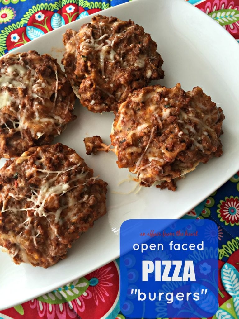 Open Faced Pizza Burgers