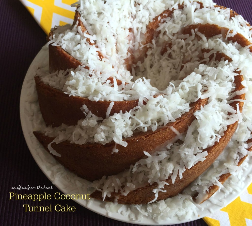 Pineapple Coconut Tunnel Cake
